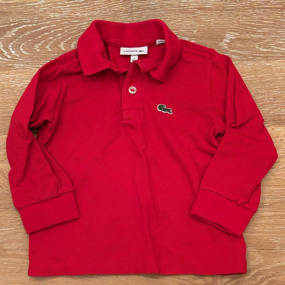 Lacoste Kids Polo in Bold Red
